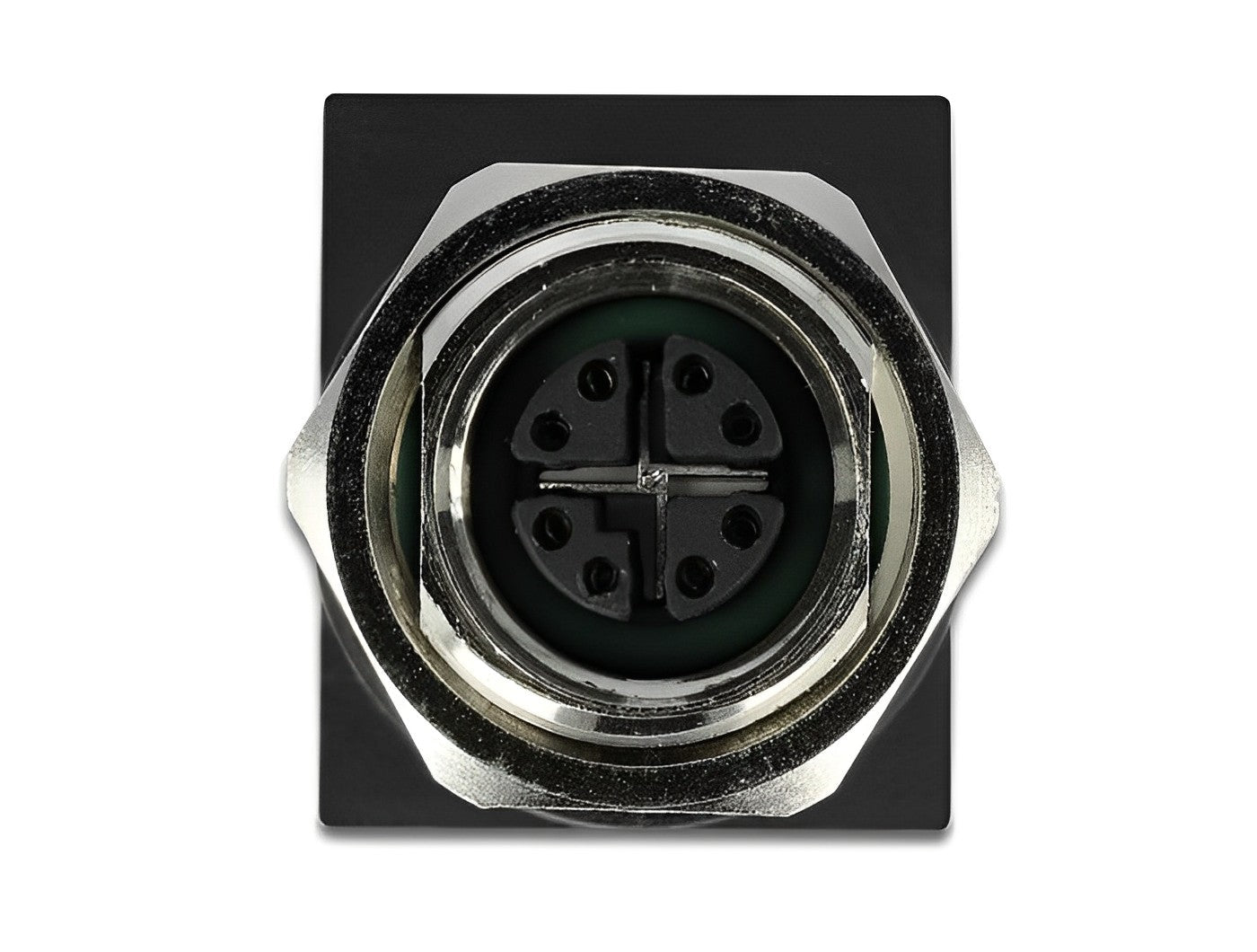 מתאם M12 Cat.6A PUR (TPU) שקע 8pin X-coded לשקע RJ45 - delock.israel