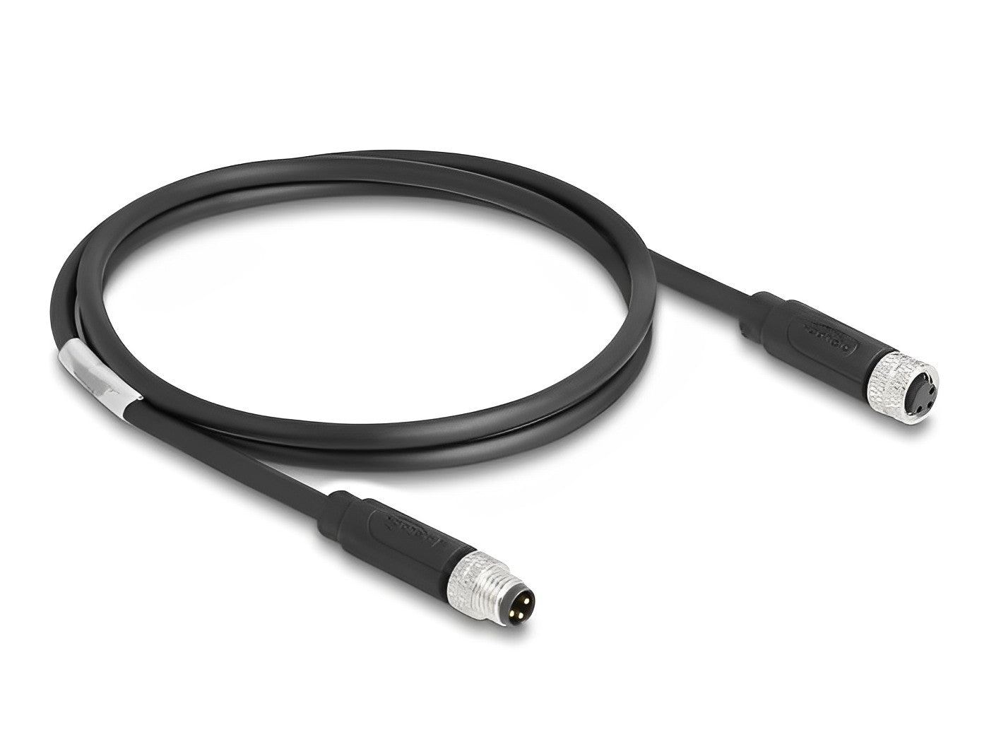 כבל רשת מאריך תעשייתי M8 PUR (TPU) תקע 3pin A-coded לשקע 3pin A-coded - delock.israel