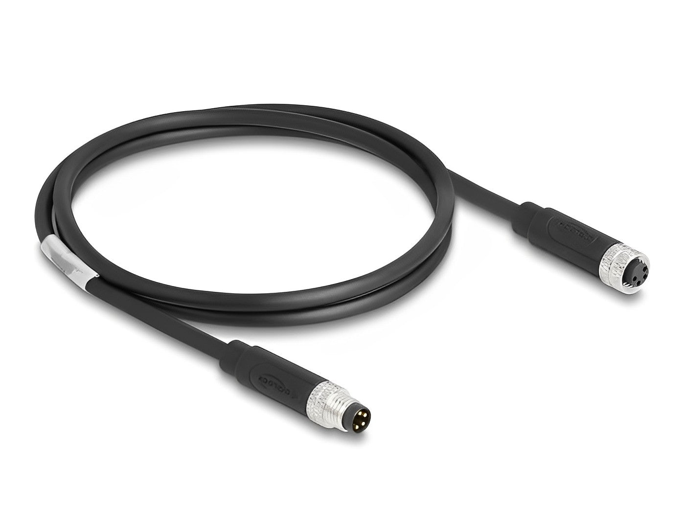 כבל רשת מאריך תעשייתי M8 PUR (TPU) תקע 4pin A-coded לשקע 4pin A-coded - delock.israel