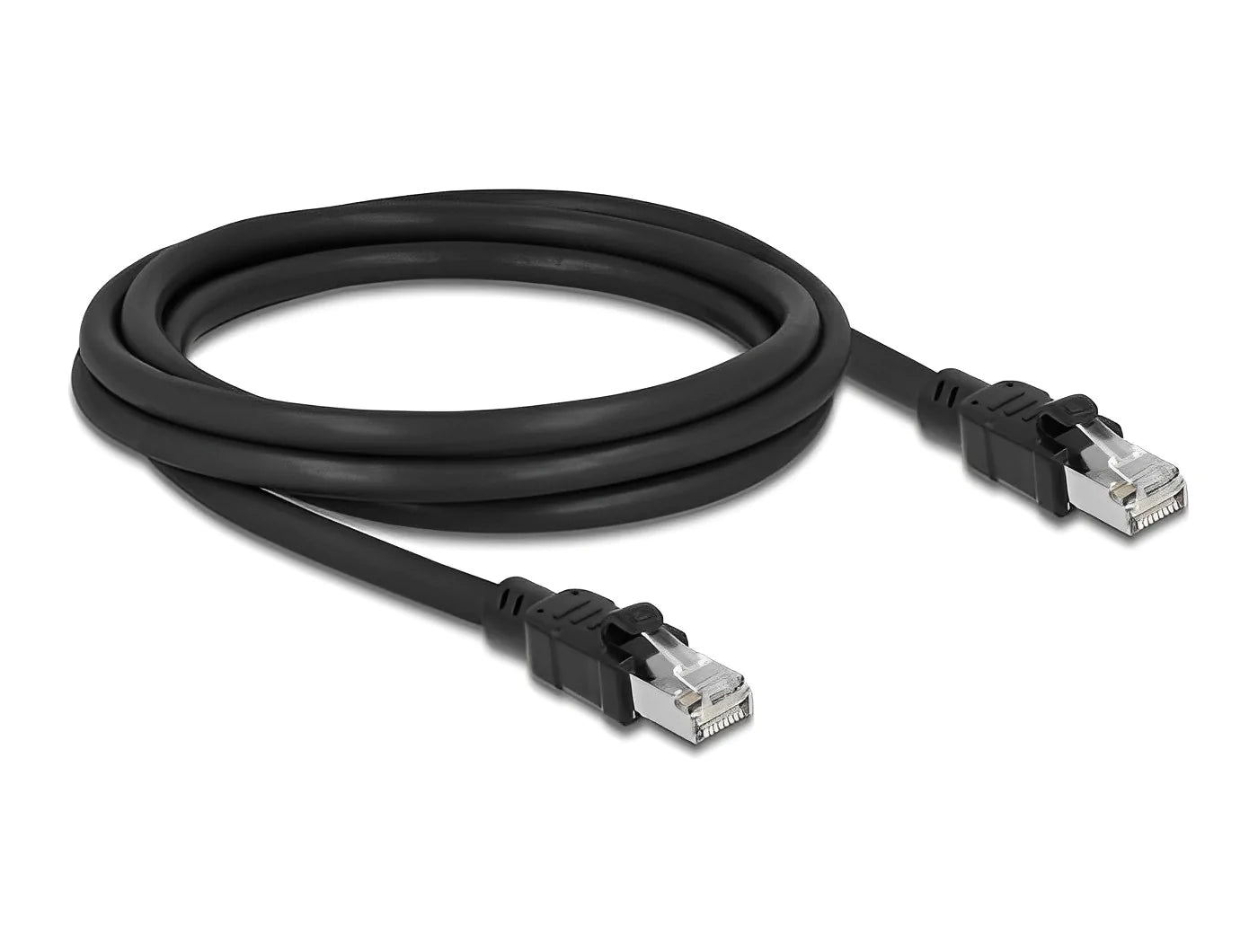כבל רשת תעשייתי RJ45 Cat.6A ז/ז עם ציפוי מתכת פנימי - delock.israel