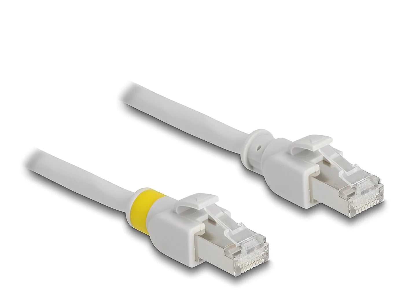 כבל רשת מסוכך RJ45 Cat.6A ז/ז עם קליפסים צבעוניים - delock.israel