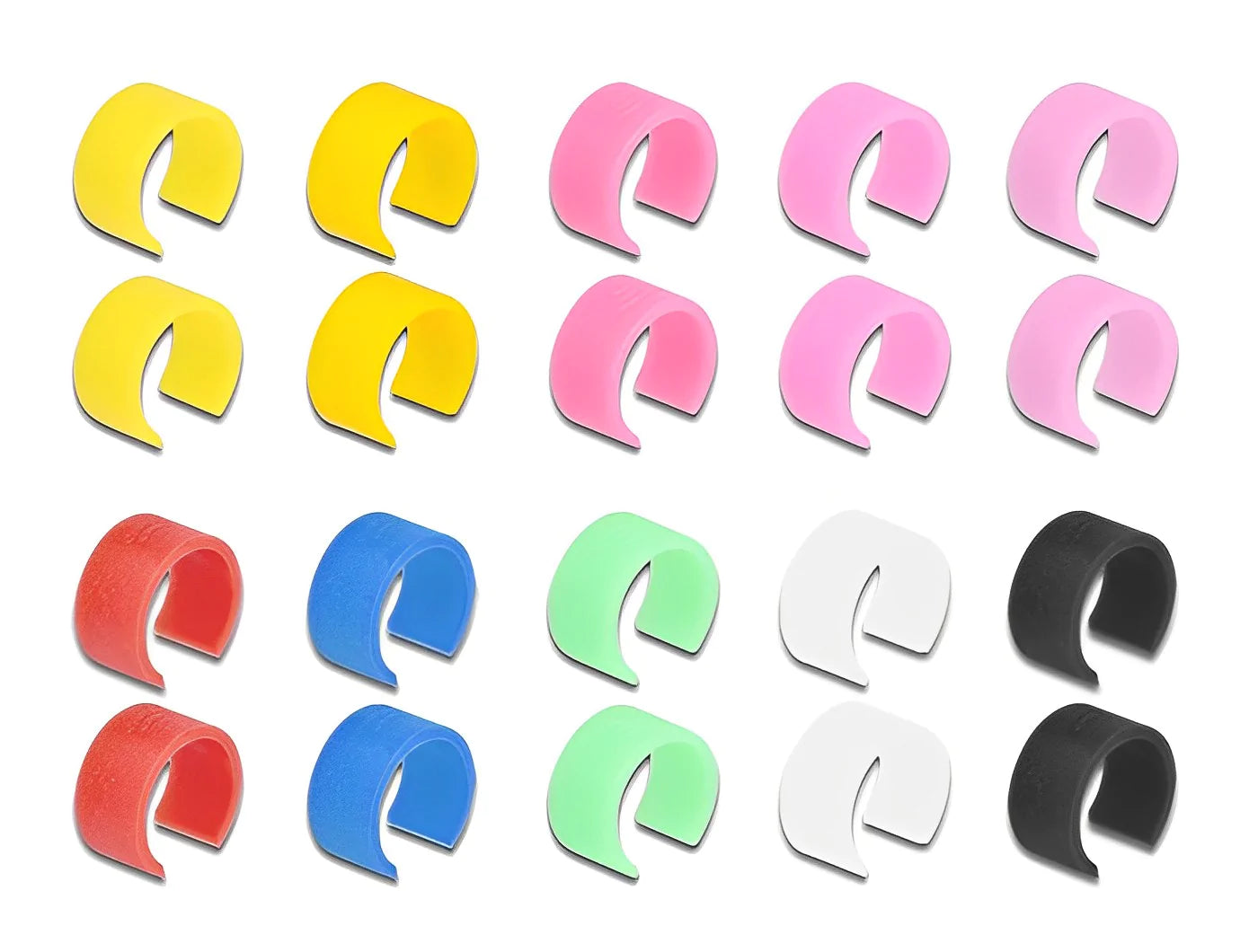 כבל רשת מסוכך RJ45 Cat.6A ז/ז עם קליפסים צבעוניים - delock.israel