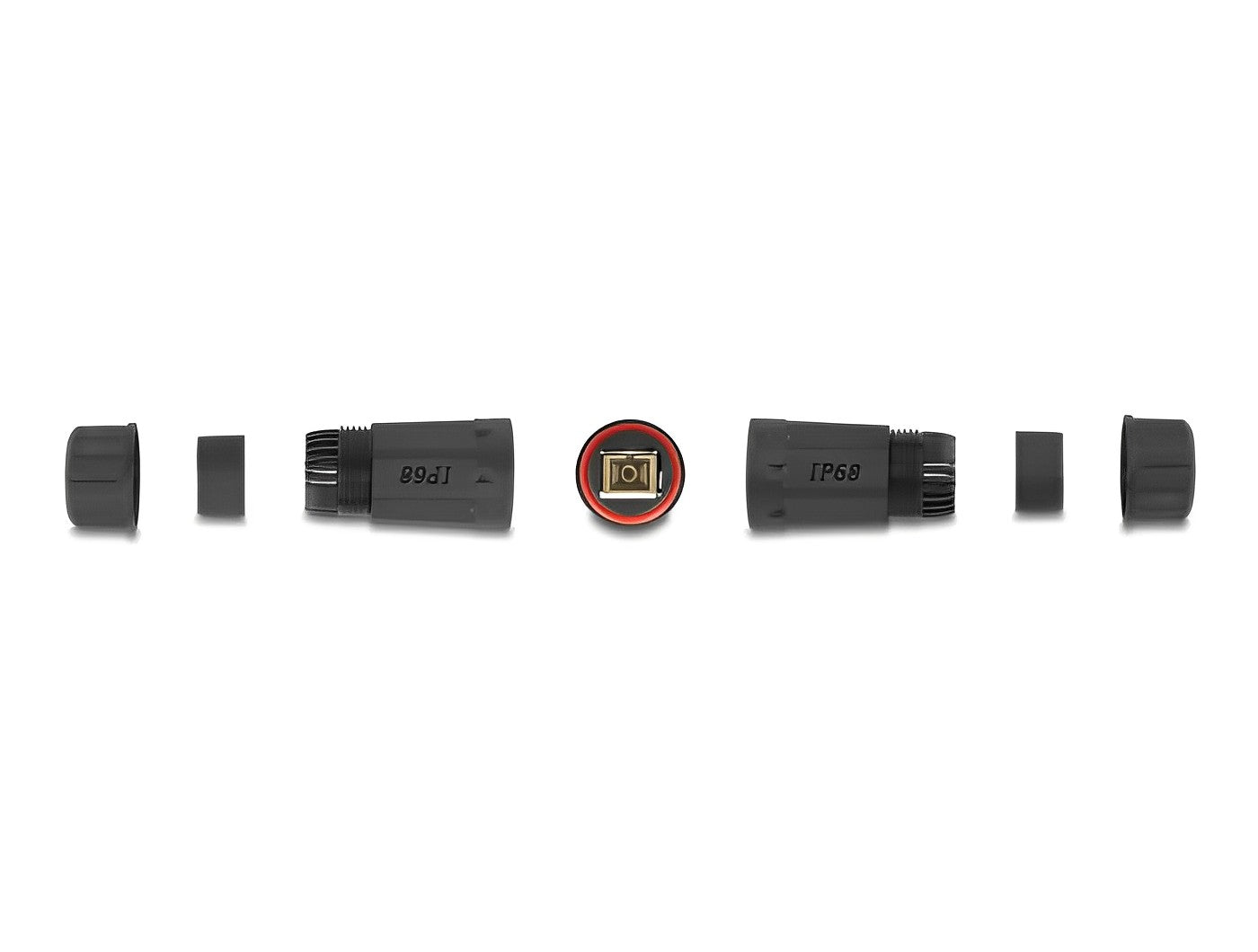 מופה לסיבים אופטיים מולטי מוד OM1/OM2 עם שקעים SC Simplex אטומה נגד מים IP68 - delock.israel