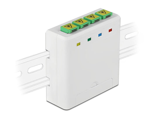 קופסא FTTH DIN Rail לחיבור 4 סיבים אופטיים - delock.israel