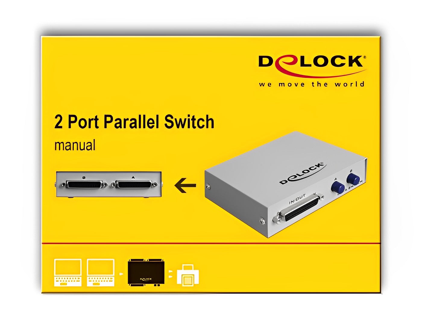 מיתוג מכני Parallel DB25 דו - כיווני עם 2 יציאות 25 פין - delock.israel