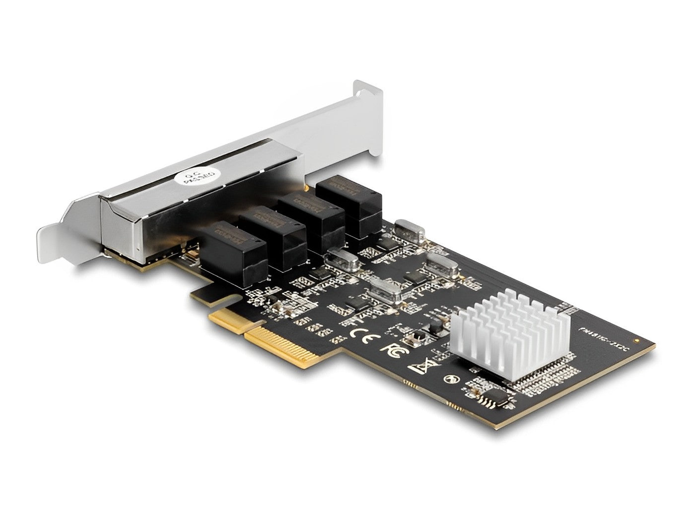 כרטיס רשת קווי PCI-E Gigabit Low profile עם 4 יציאות RJ45 צ'יפ RTL8111 - delock.israel