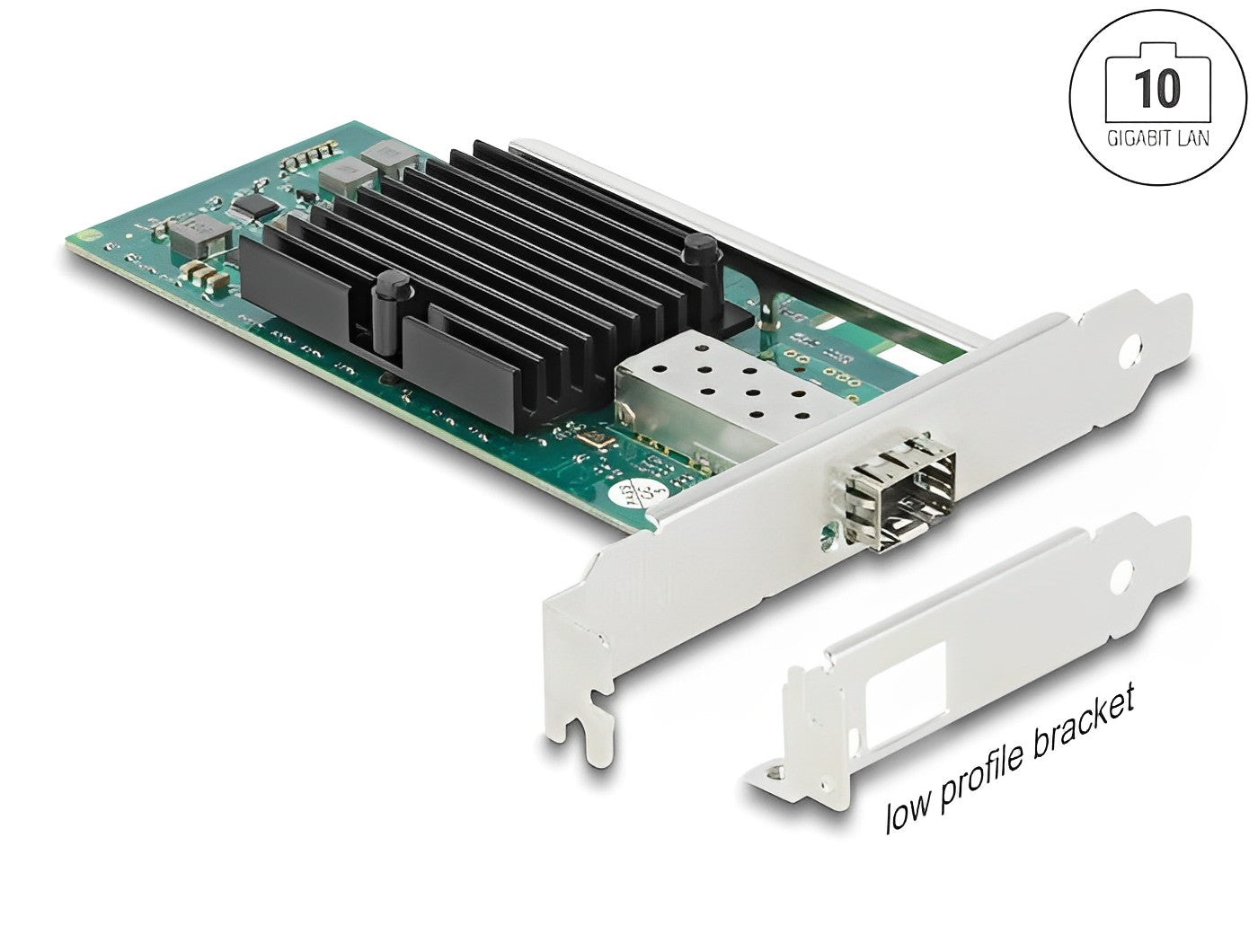 כרטיס רשת קווי SFP+ 10 Gigabit Low profile צ'יפ אינטל i82599 - delock.israel
