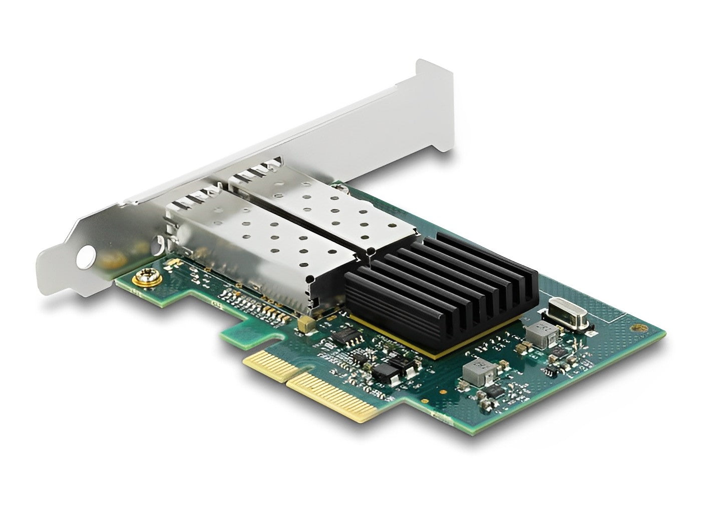 כרטיס רשת קווי SFP Gigabit Low profile עם 2 יציאות צ'יפ אינטל i82576 - delock.israel