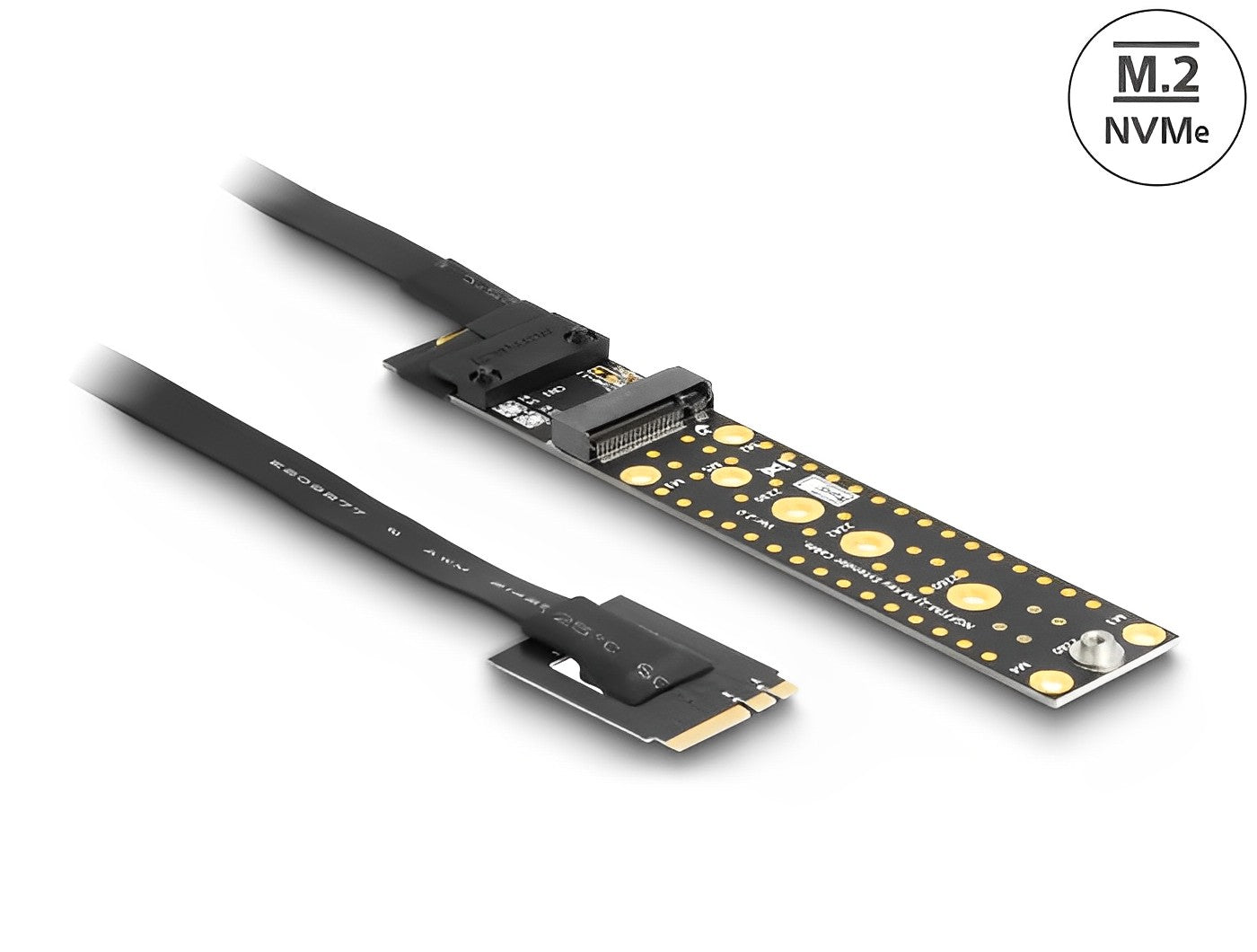 כרטיס הרחבה רייזר מסלוט M.2 NVMe Key A+E לסלוט Key M על כבל 20 ס"מ - delock.israel