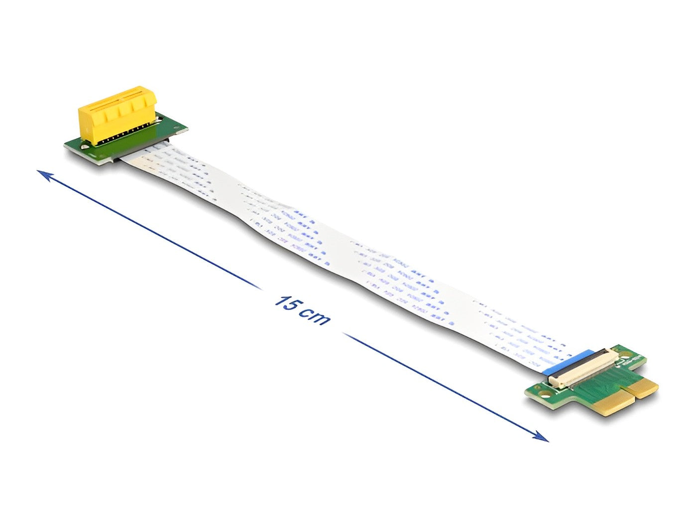 כרטיס הרחבה רייזר מאריך PCIe x1 זכר לסלוט PCIe x1 בזווית 90° - delock.israel