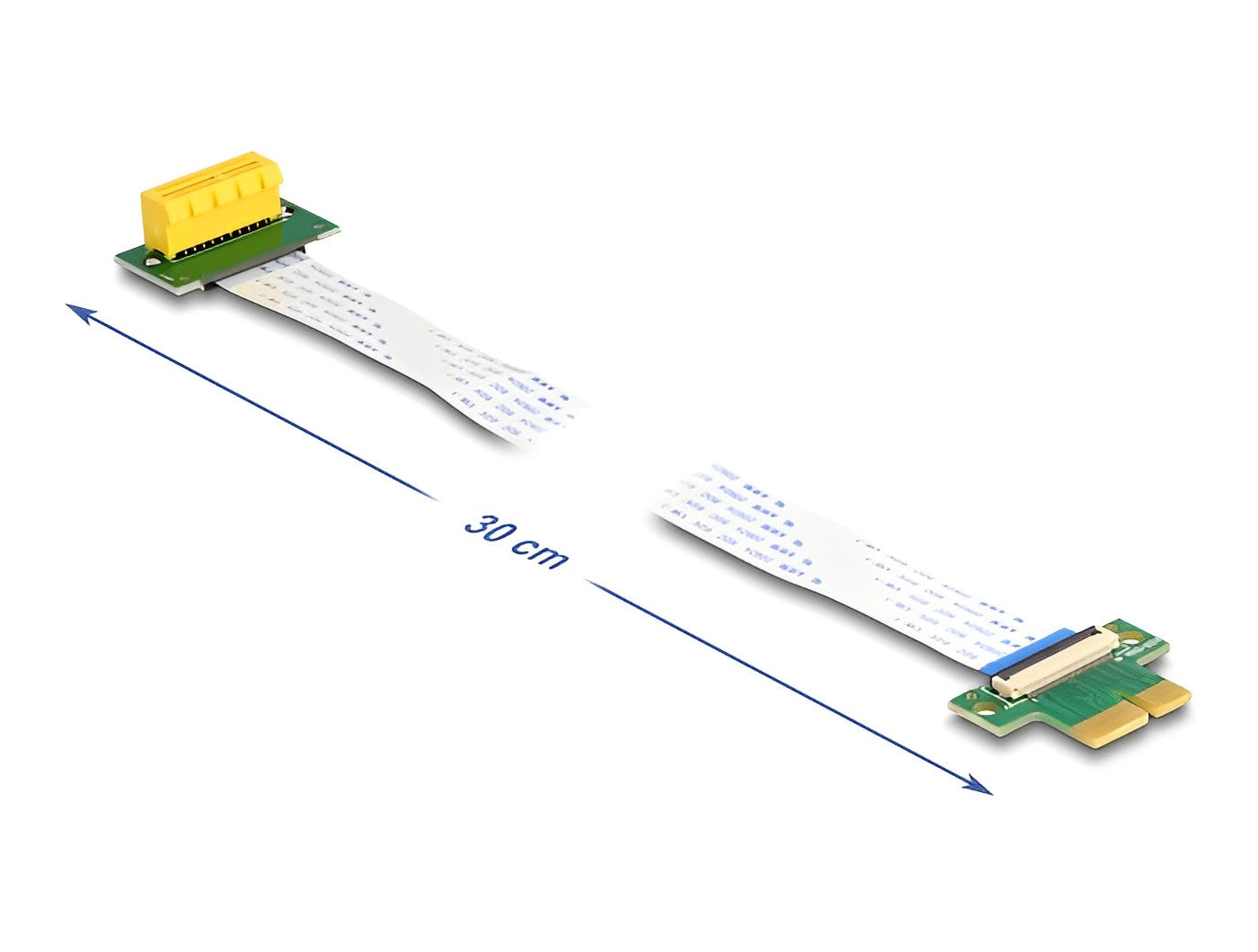 כרטיס הרחבה רייזר מאריך PCIe x1 זכר לסלוט PCIe x1 בזווית 90° - delock.israel