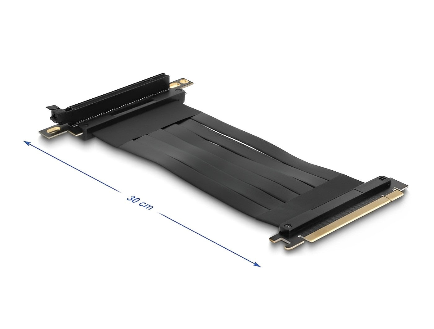 כרטיס הרחבה רייזר מאריך PCIe x16 זכר לסלוט PCIe x16 בזווית 90° - delock.israel