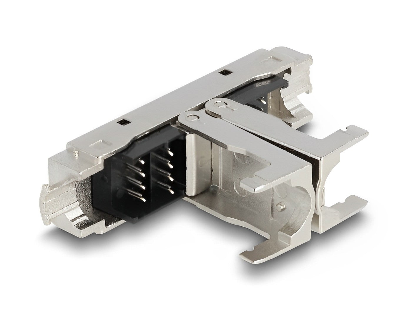 קופסת חיבורים להארכת כבל רשת RJ45 Cat.6A עם כיסוי גומי ללא כלי עבודה - delock.israel