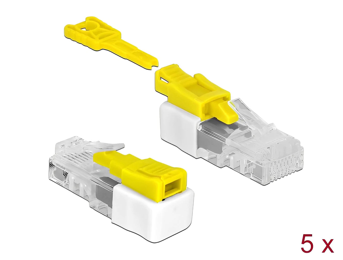 חוסם ונועל שקע RJ45 סט 5 יח - delock.israel