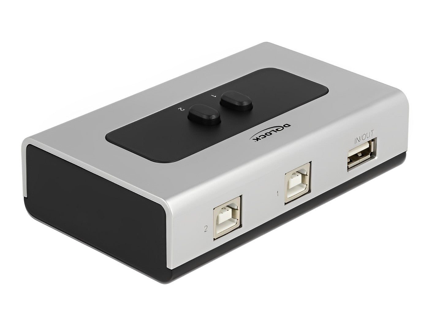 מיתוג מכני USB 2.0 דו - כיווני עם 2 יציאות USB-B - delock.israel