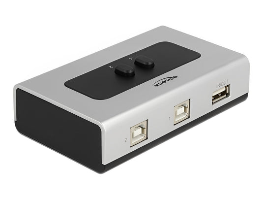 מיתוג מכני USB 2.0 דו - כיווני עם 2 יציאות USB-B - delock.israel