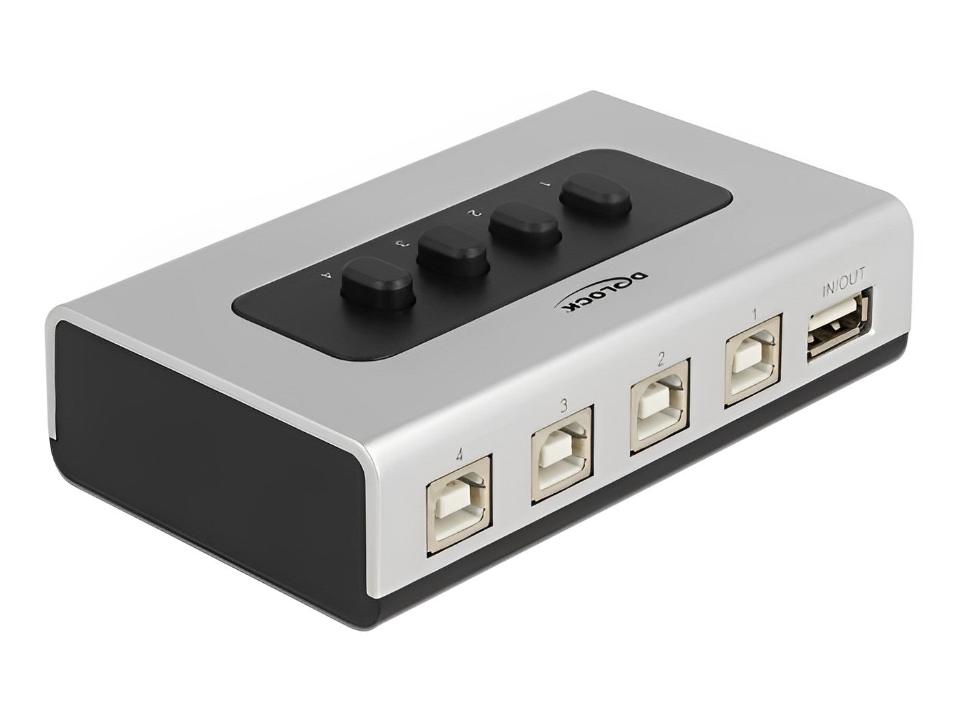 מיתוג מכני USB 2.0 דו - כיווני עם 4 יציאות USB-B - delock.israel