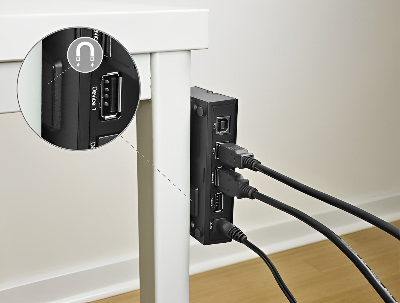 מיתוג USB 2.0 מגנטי 4 מחשבים עד 4 מכשירים - delock.israel