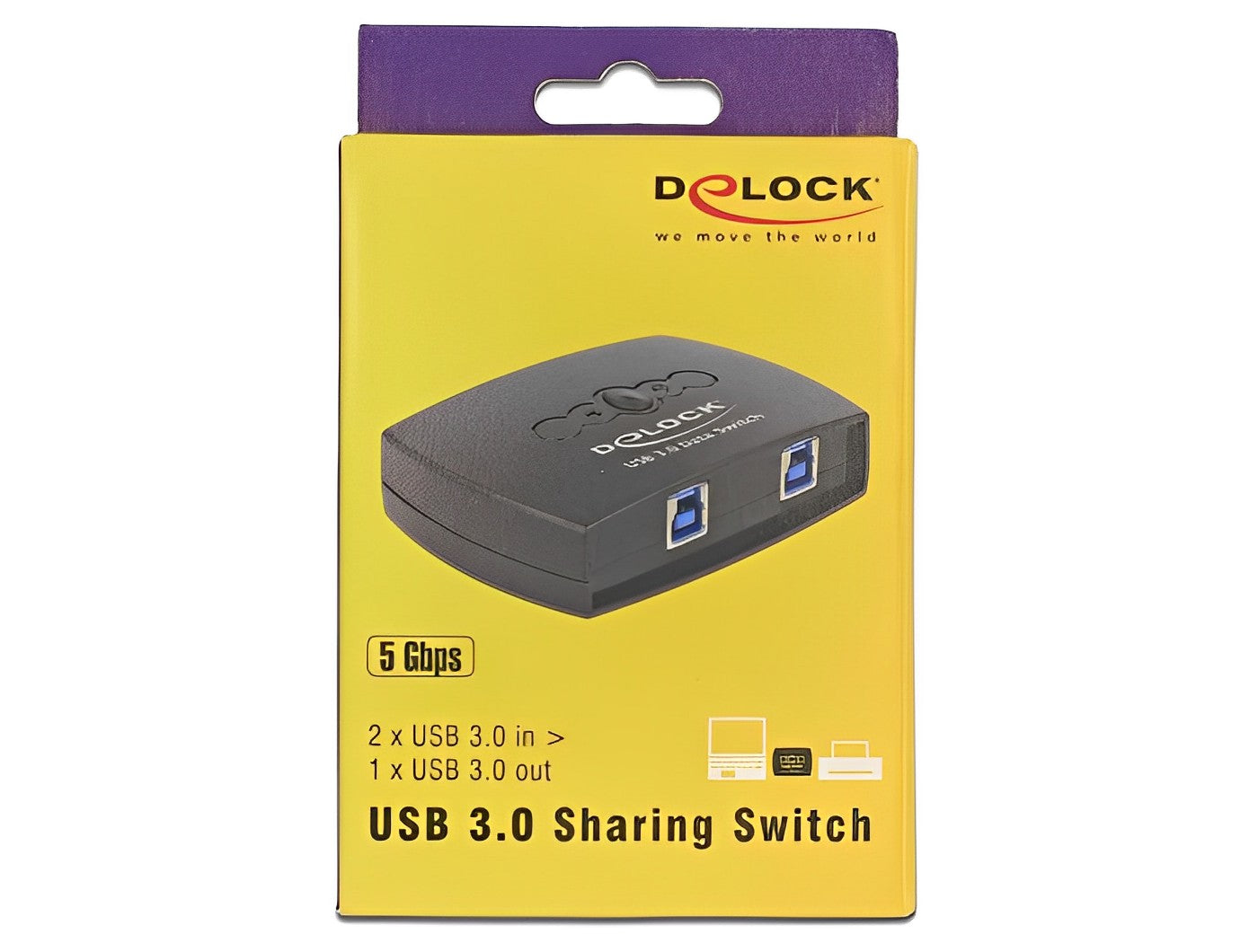 מיתוג מדפסות USB 3.0 עם 2 יציאות - delock.israel