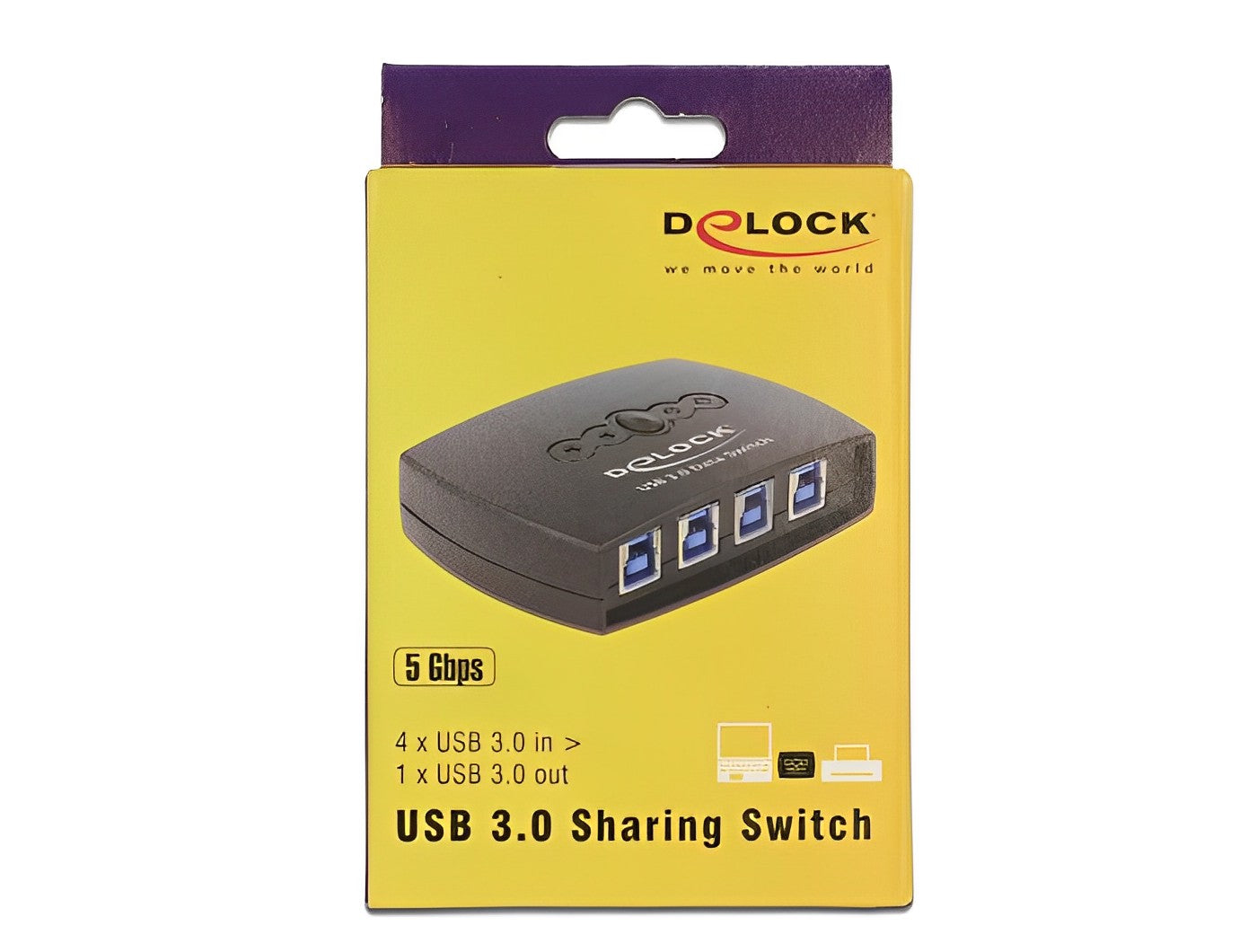 מיתוג USB 3.0 עם 4 יציאות - delock.israel