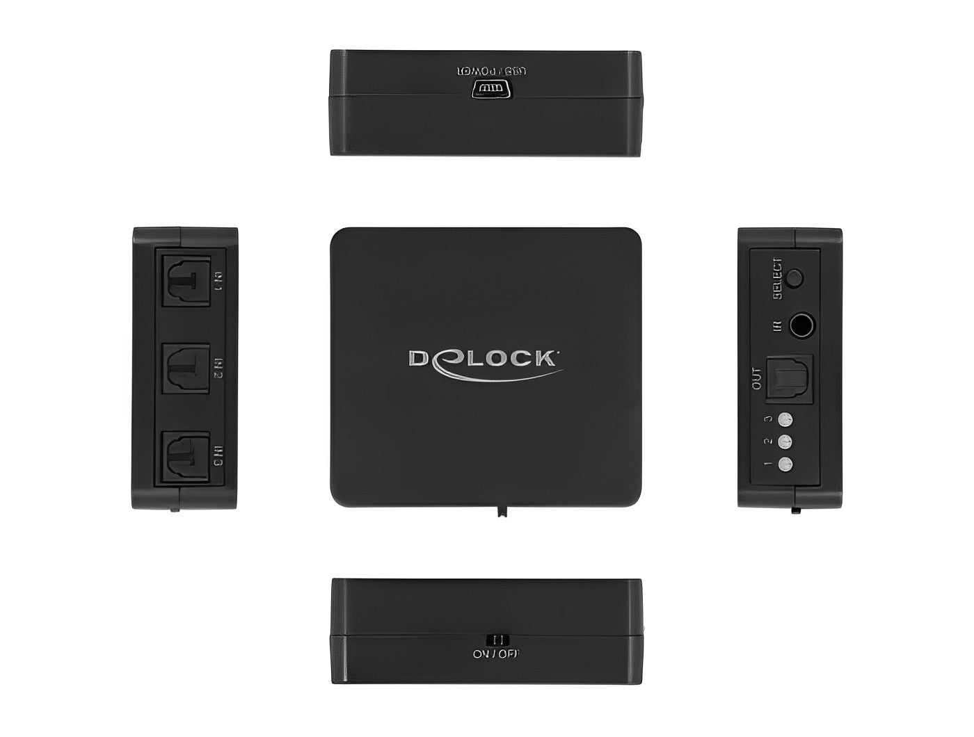 מיתוג אודיו אופטי S/PDIF TOSLINK כולל שלט רחוק - delock.israel
