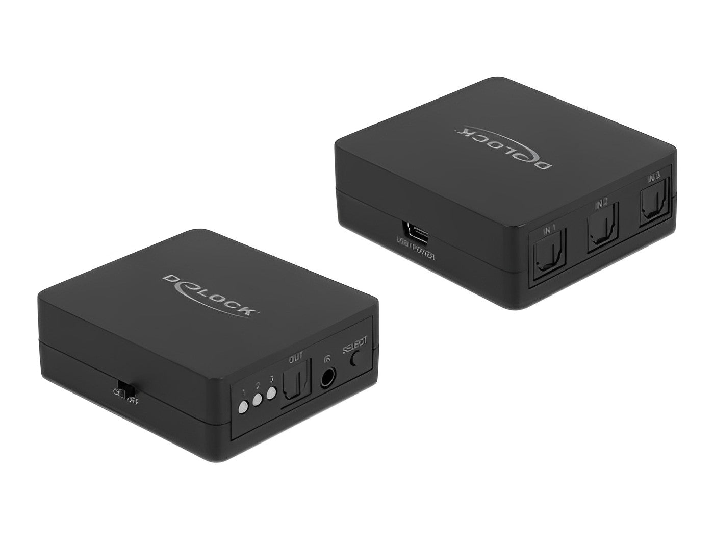מיתוג אודיו אופטי S/PDIF TOSLINK כולל שלט רחוק - delock.israel