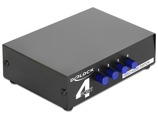מיתוג מכני 4/1 RCA Audio / Video דו - כיווני - delock.israel
