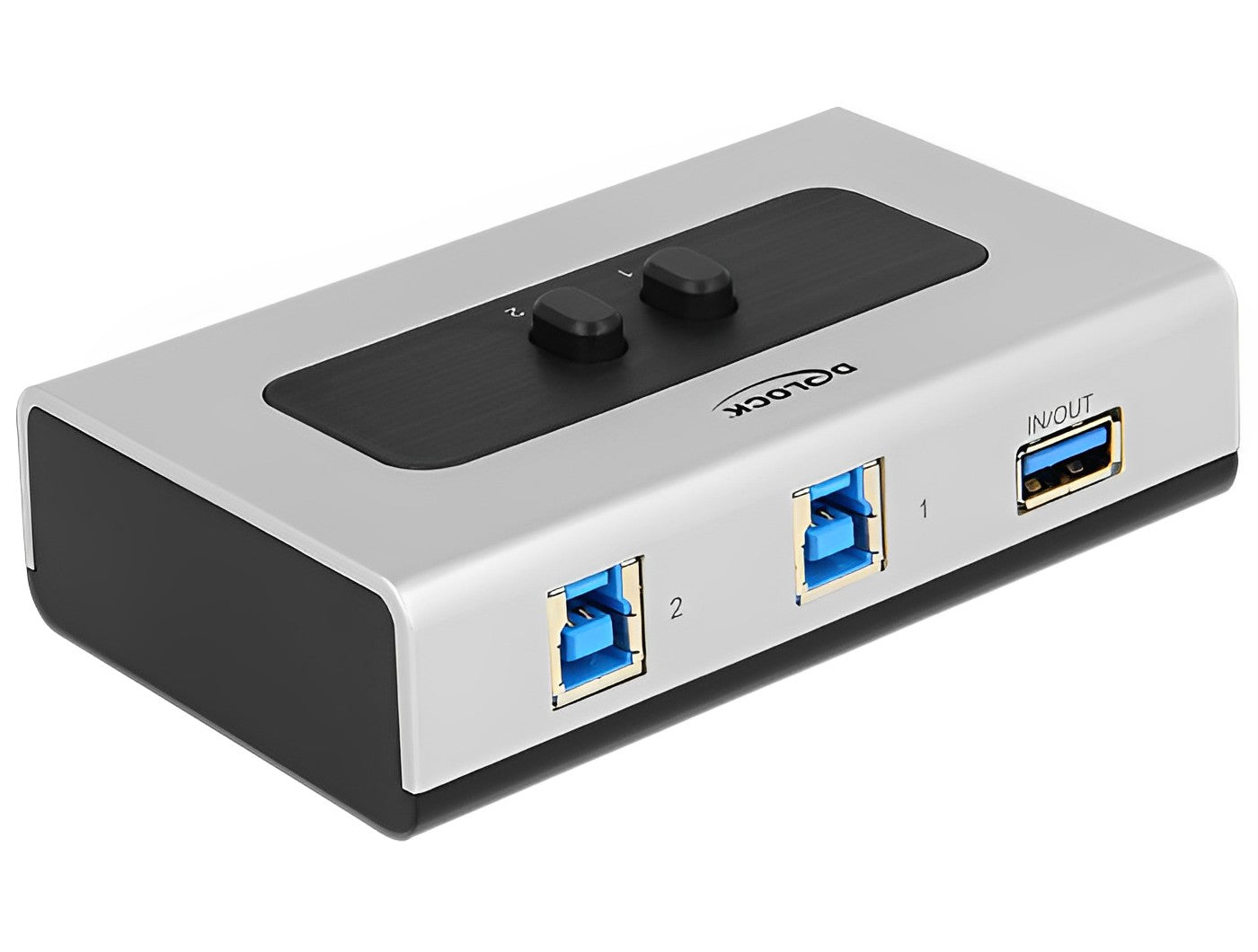 מיתוג מכני USB 3.0 דו - כיווני עם 2 יציאות - delock.israel