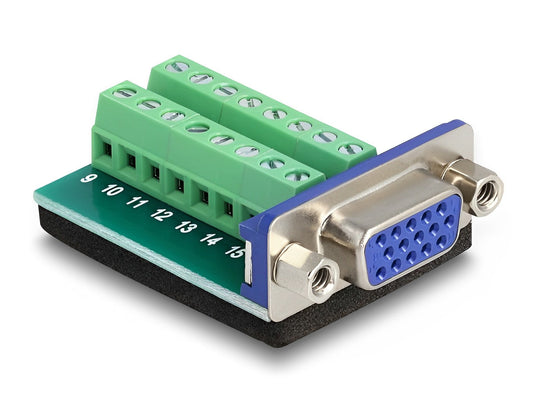 טרמינל בלוק בחיבור הברגה לשקע VGA - delock.israel