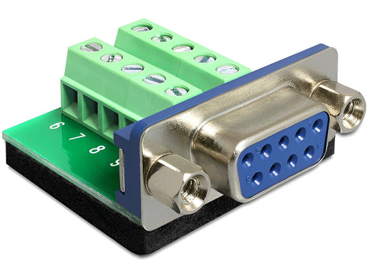 טרמינל בלוק בחיבור הברגה לשקע D-Sub 9 pin - delock.israel
