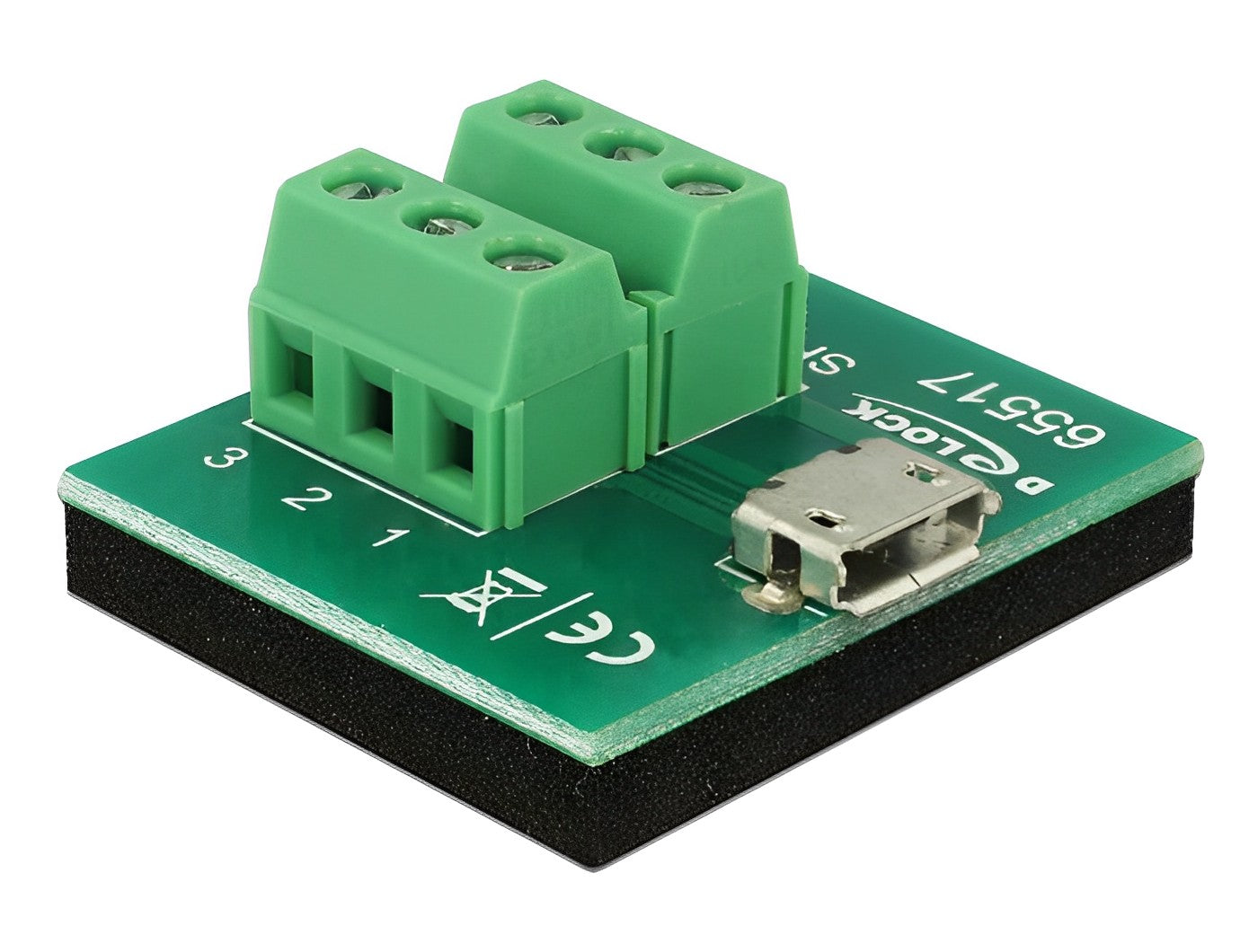 טרמינל בלוק בחיבור הברגה לשקע מיקרו 2.0 USB - delock.israel