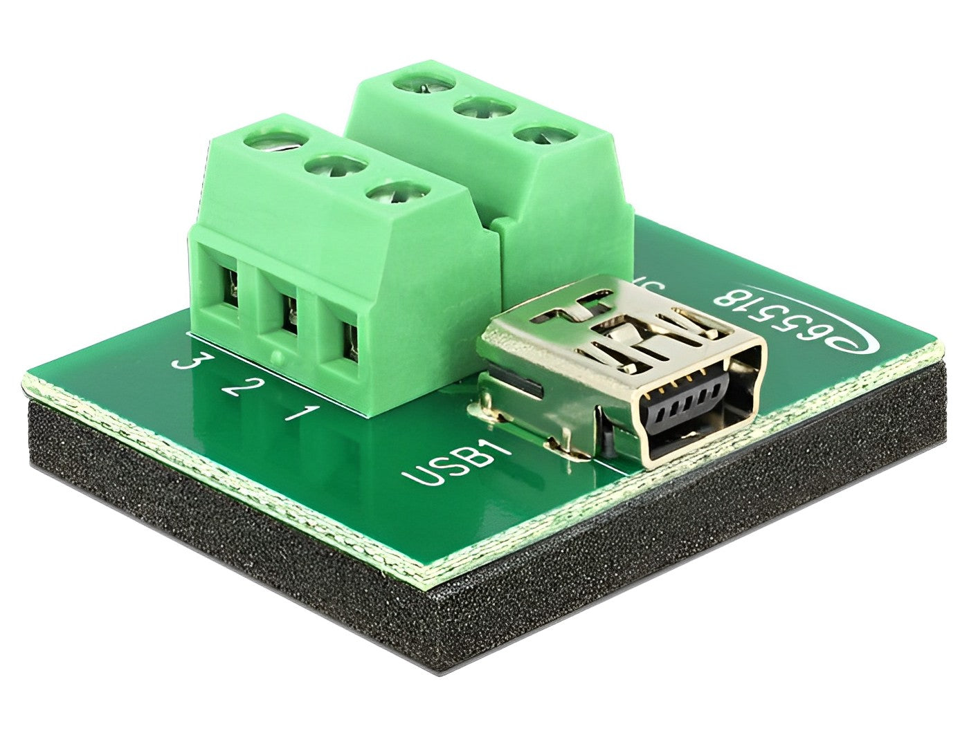טרמינל בלוק בחיבור הברגה לשקע מיני 2.0 USB - delock.israel