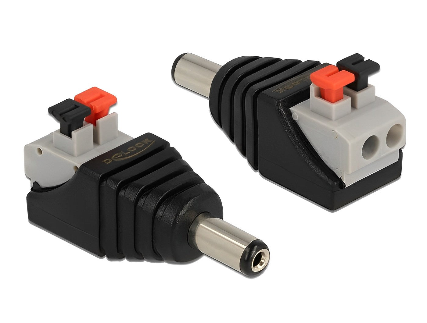 טרמינל בלוק בחיבור לחיצה לתקע DC 5.5 x 2.1 - delock.israel