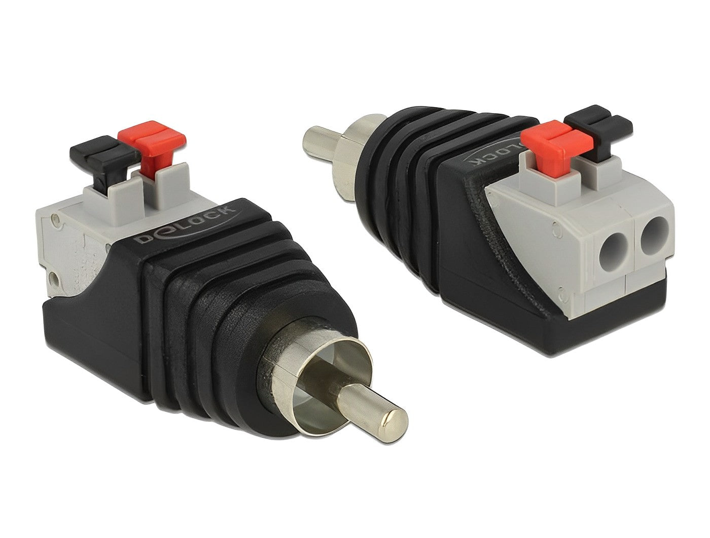 טרמינל בלוק בחיבור לחיצה לתקע RCA - delock.israel