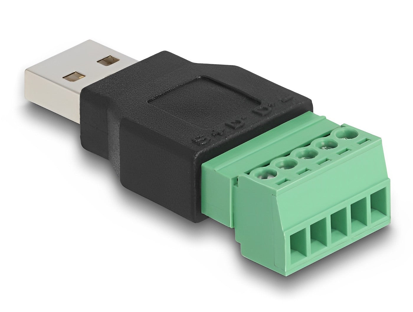 טרמינל בלוק בחיבור הברגה לתקע USB-A 2.0 - delock.israel