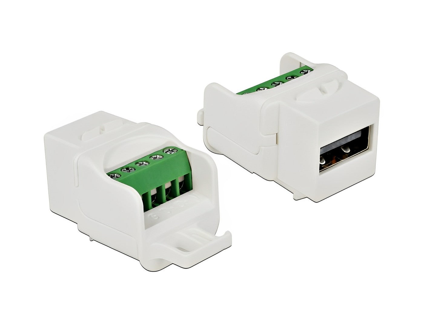 מתאם קיסטון USB-A 2.0 לטרמינל בלוק בחיבור הברגה - delock.israel