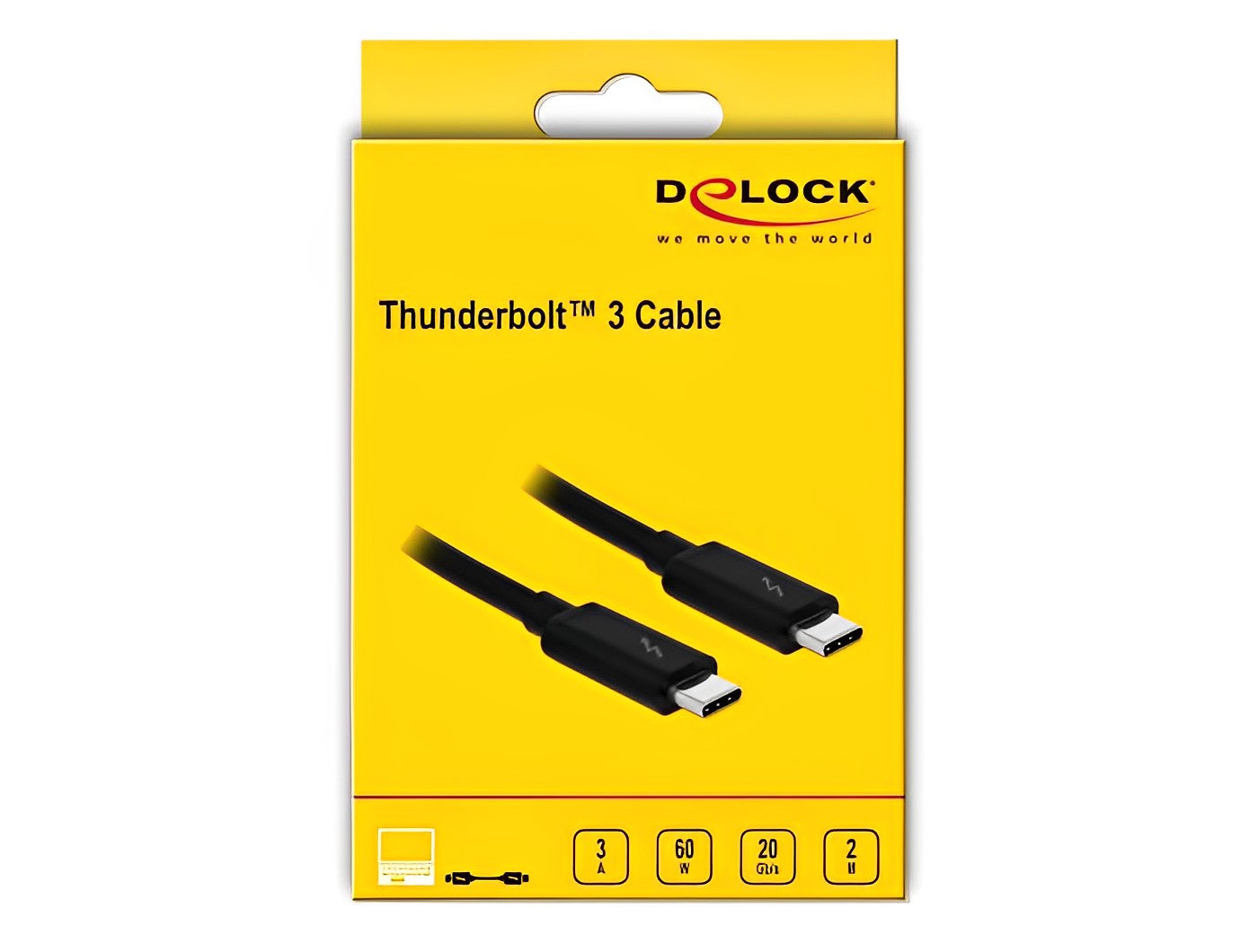 כבל Thunderbolt™ 3 ז/ז 3A תומך 20Gb/s אורך 2 מטר - delock.israel