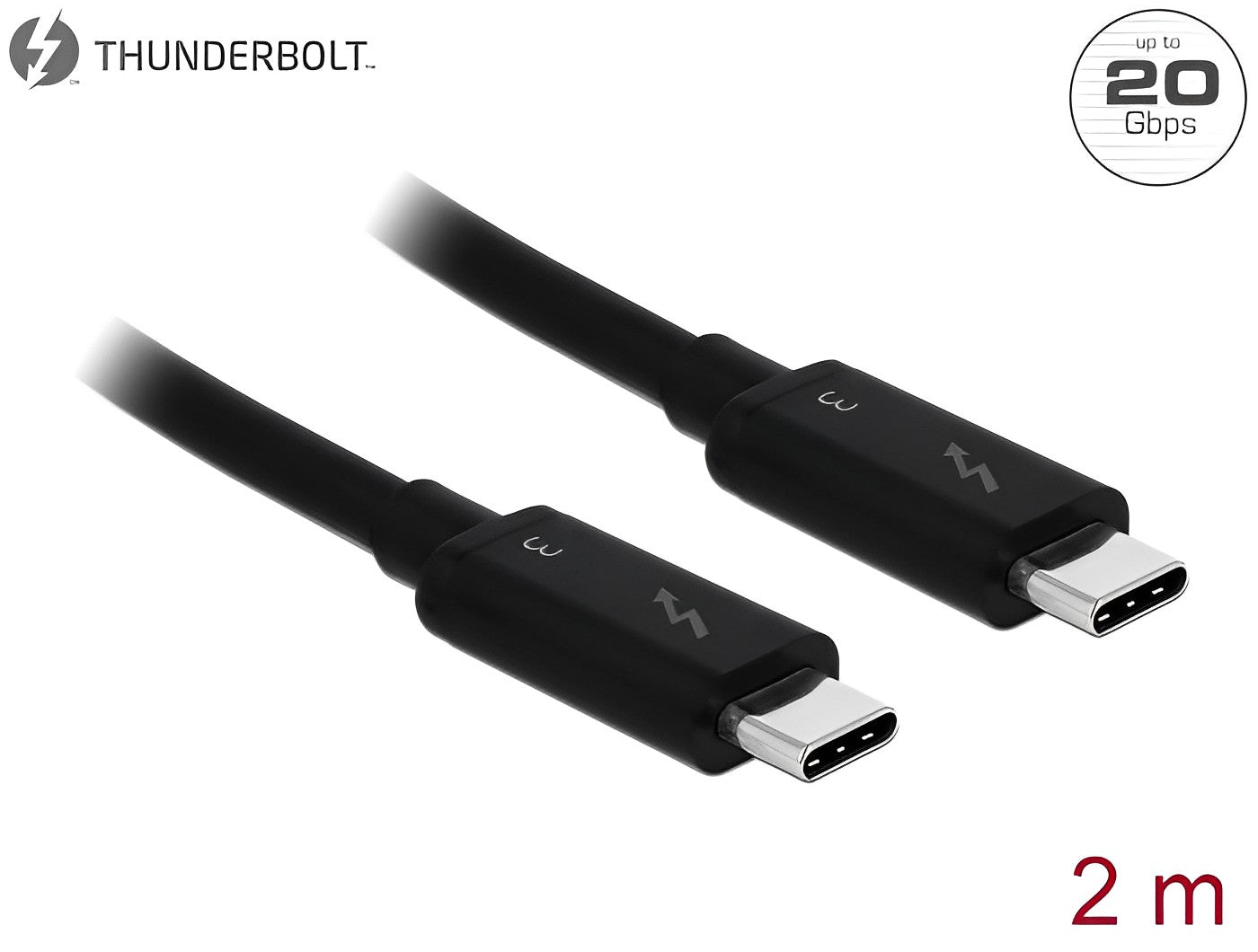 כבל Thunderbolt™ 3 ז/ז 3A תומך 20Gb/s אורך 2 מטר - delock.israel