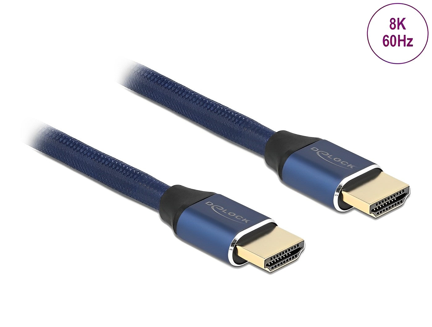 כבל HDMI 48 Gbps 8K Blue Certified ז/ז תומך 60 הרץ - delock.israel