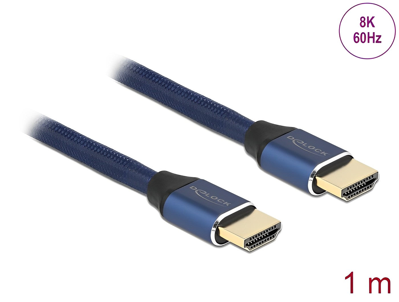 כבל HDMI 48 Gbps 8K Blue Certified ז/ז תומך 60 הרץ - delock.israel