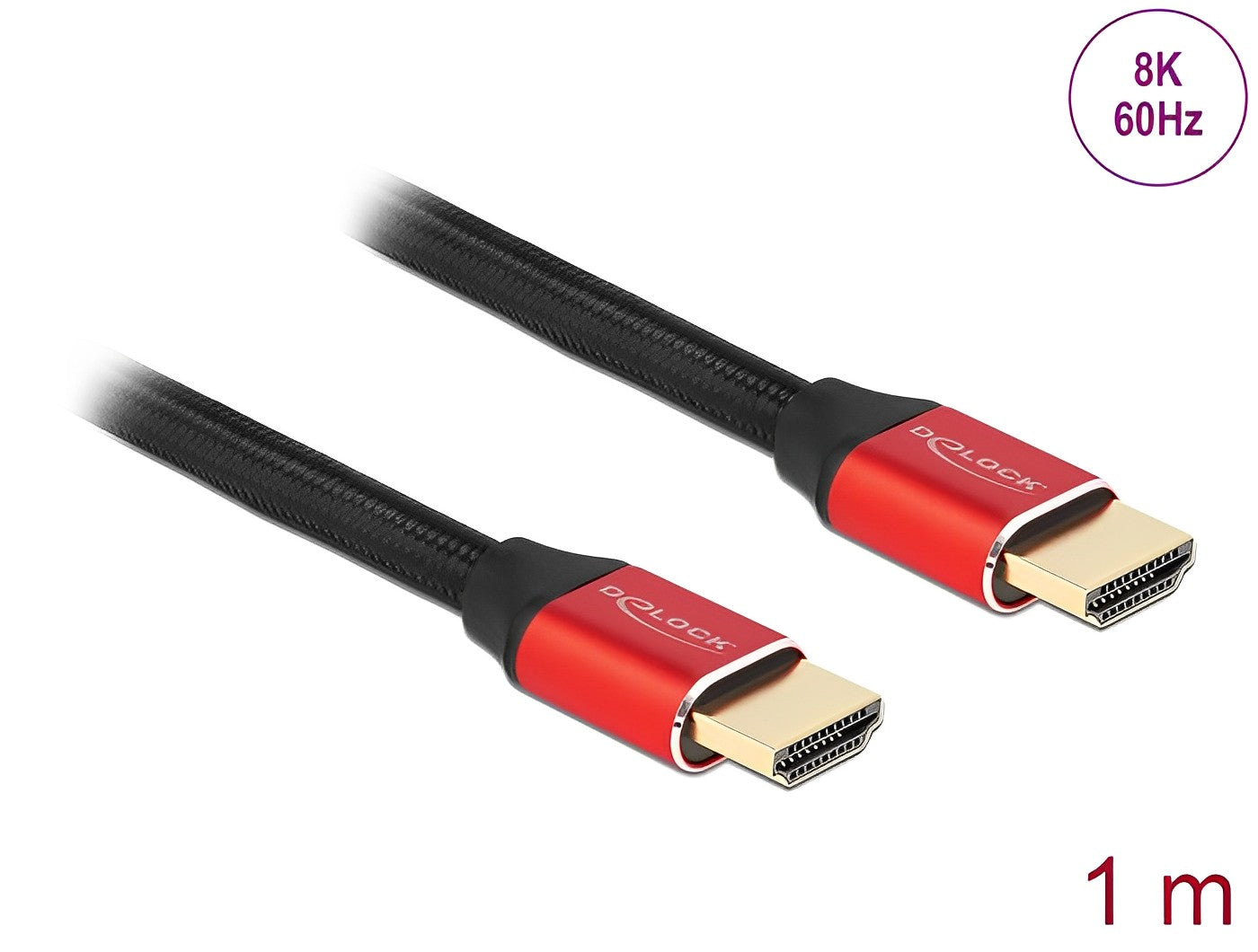 כבל HDMI 8K Certified ז/ז 60 הרץ תומך Dynamic HDR צבע אדום - delock.israel