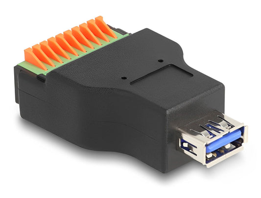 טרמינל בלוק בחיבור לחיצה לשקע USB-A 3.2 Gen 1 - delock.israel