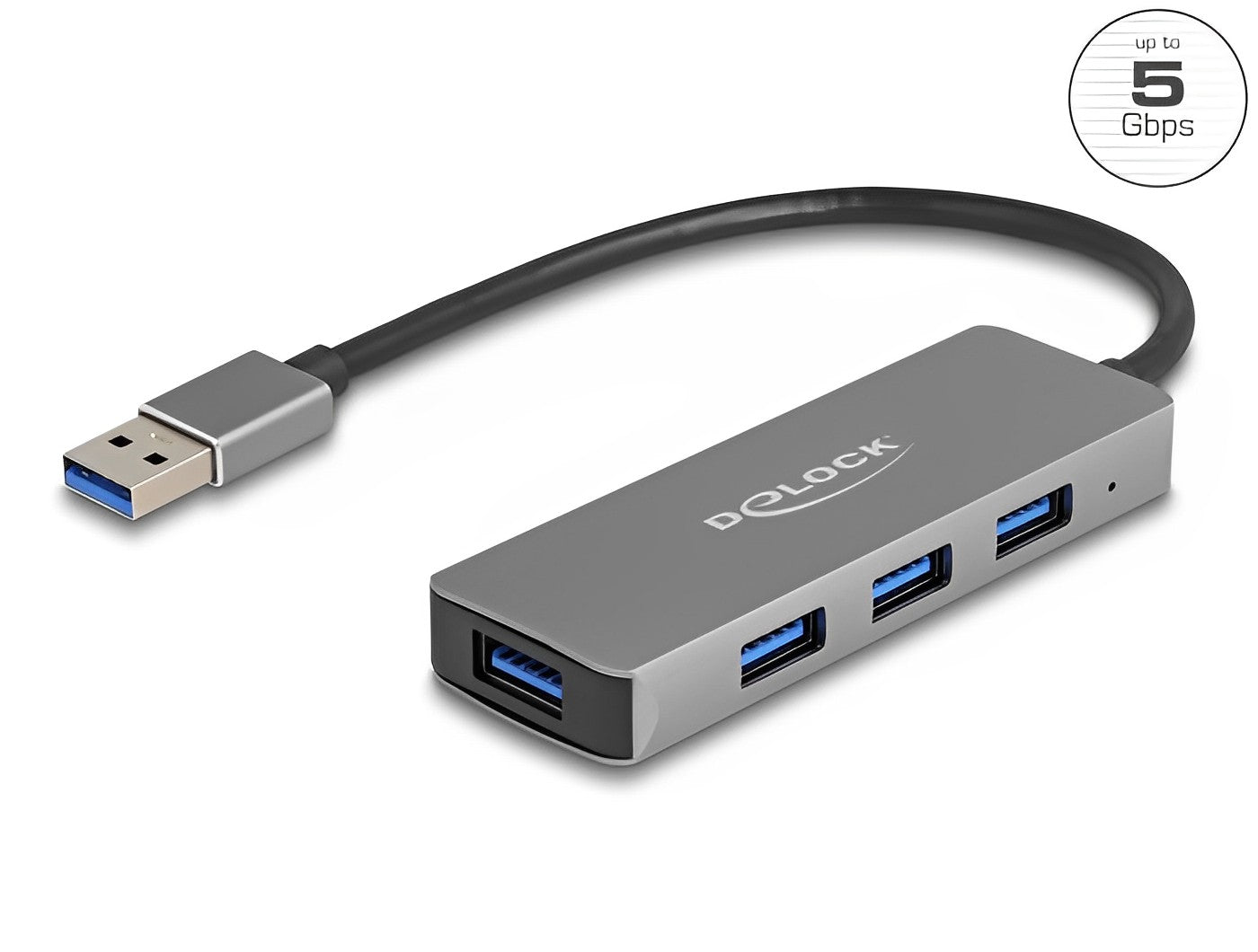 מפצל USB 3.2 Gen 1 5Gbps עם 4 יציאות USB-A - delock.israel