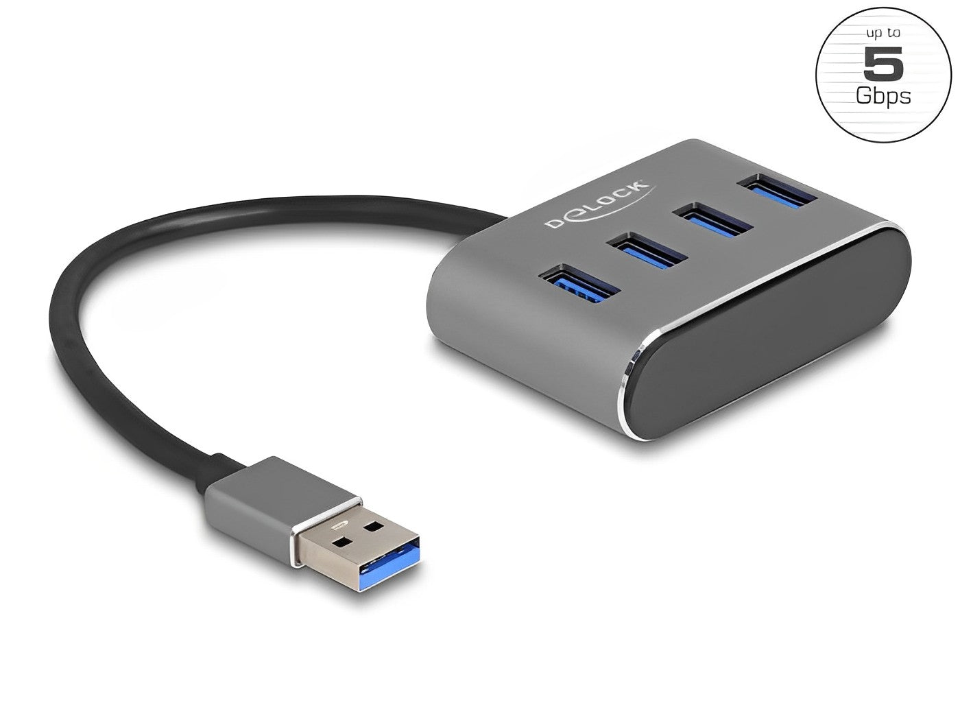 מפצל USB 3.2 Gen 1 5Gbps עם 4 יציאות USB-A - delock.israel