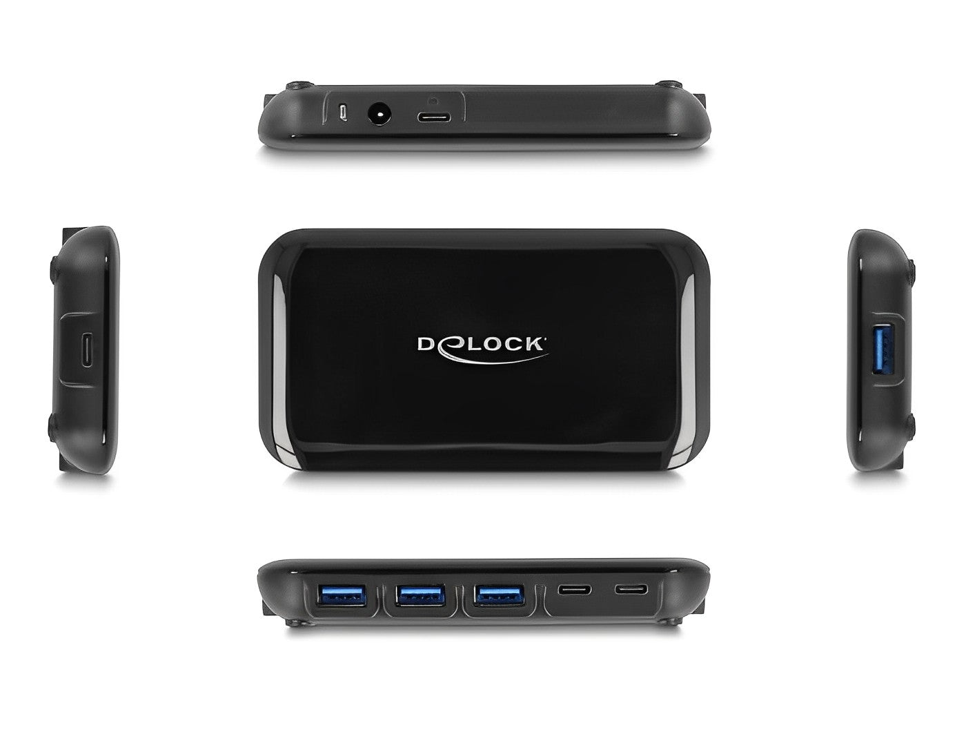 מפצל מקצועי USB-C 3.2 Gen 2 10Gbps אקטיבי עם 7 יציאות USB-A/C - delock.israel