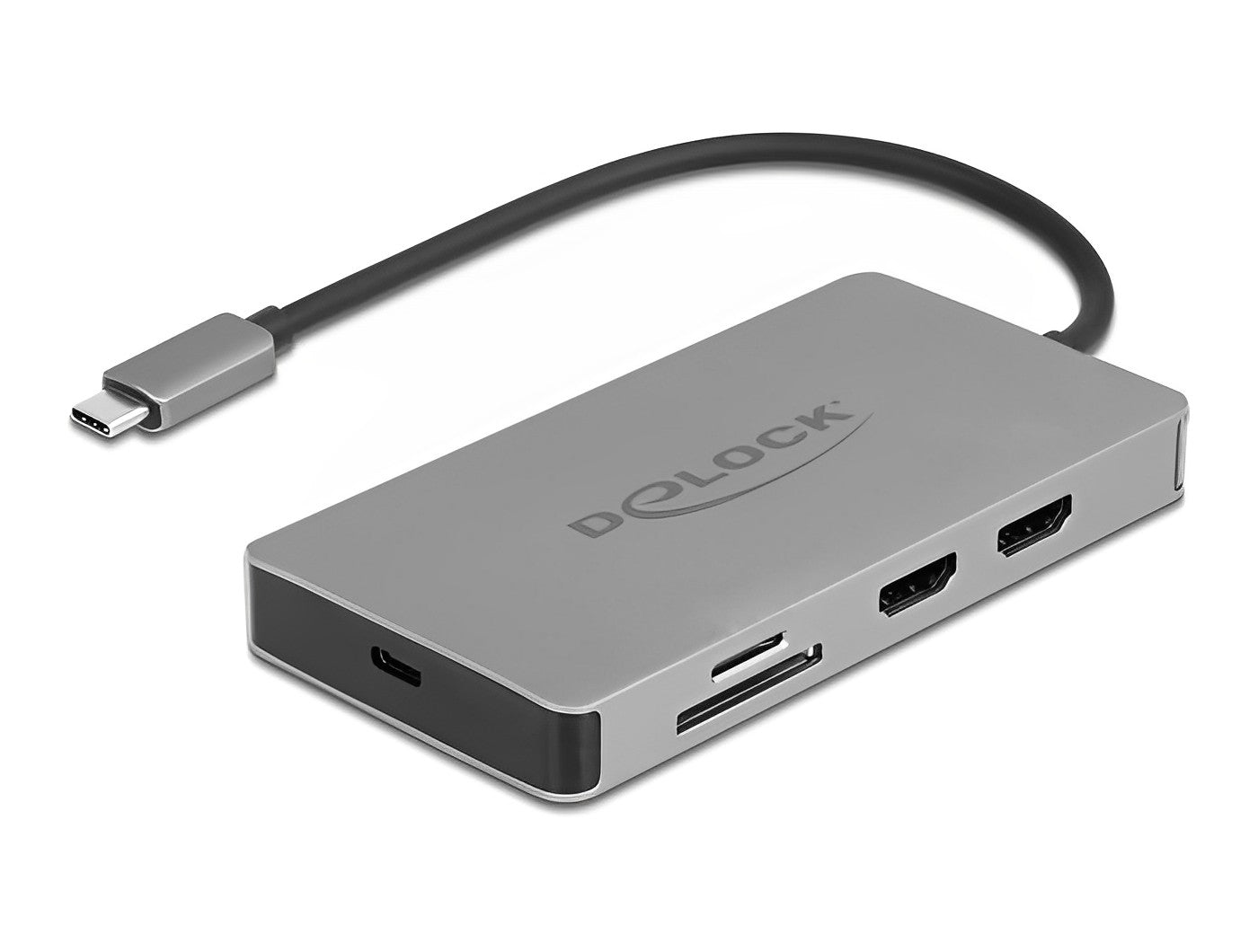 תחנת עגינה USB-C למחשב נייד עם חיבור ל- 2 מסכים HDMI 4K בו זמנית - delock.israel