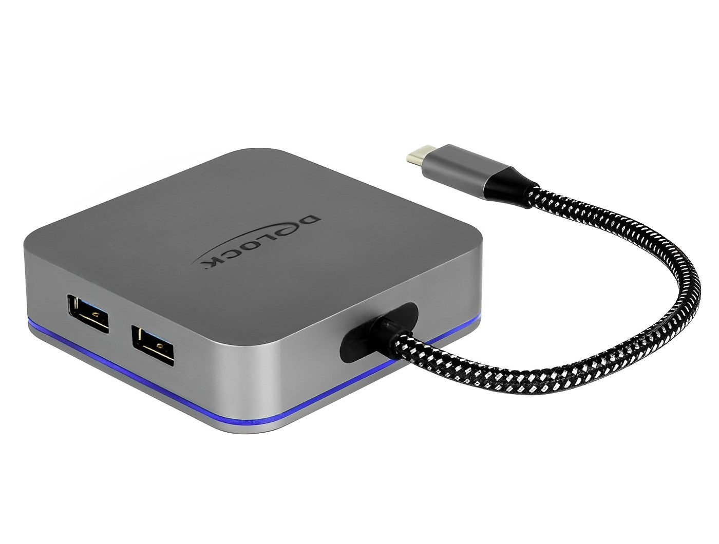 תחנת עגינה USB-C LED illumination למכשירי סלולר עם חיבור למסכך HDMI 4K - delock.israel