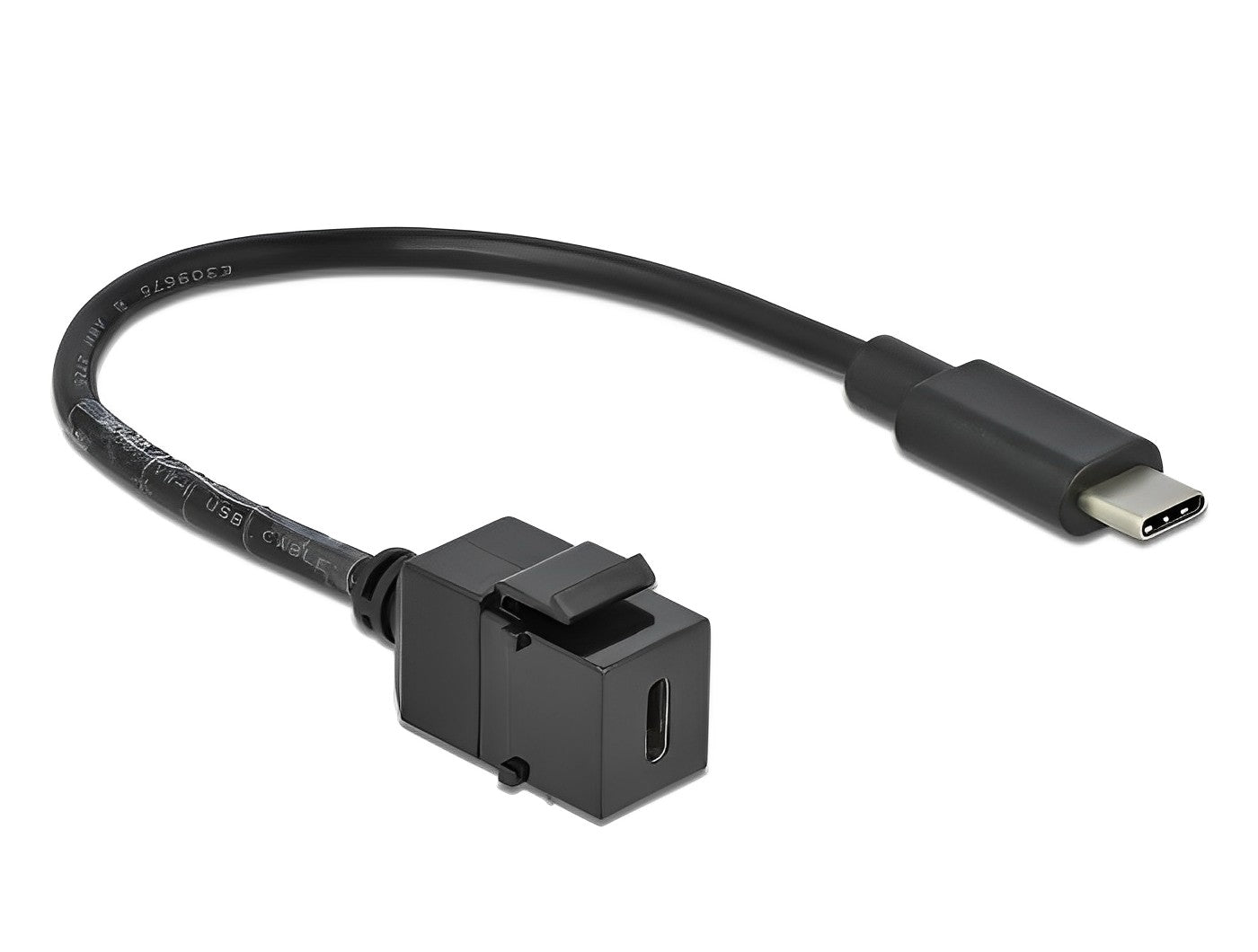מתאם קיסטון USB-C 3.1 Gen 1 על כבל 25 ס"מ ז/נ - delock.israel