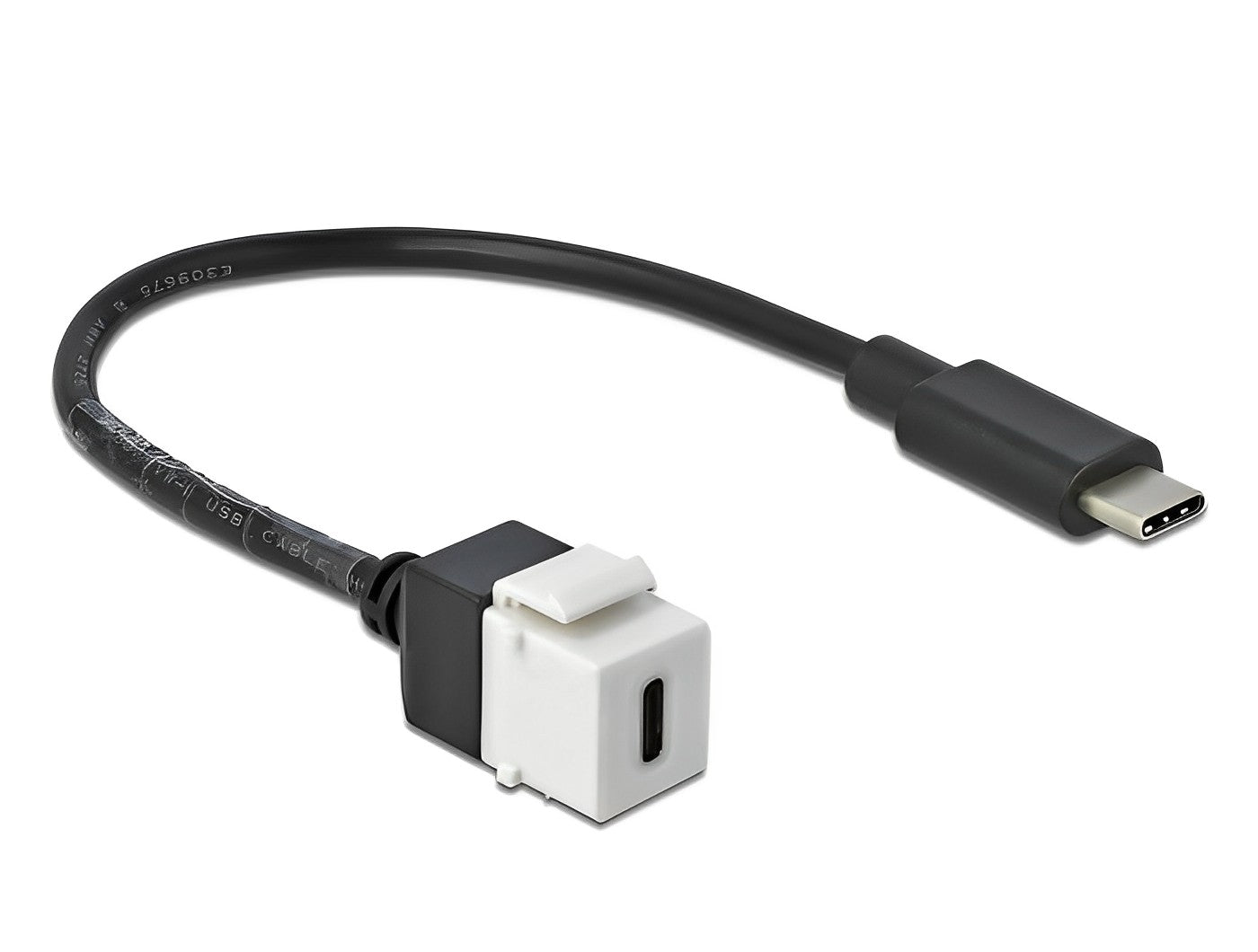 מתאם קיסטון USB-C 3.1 Gen 1 על כבל 25 ס"מ ז/נ - delock.israel
