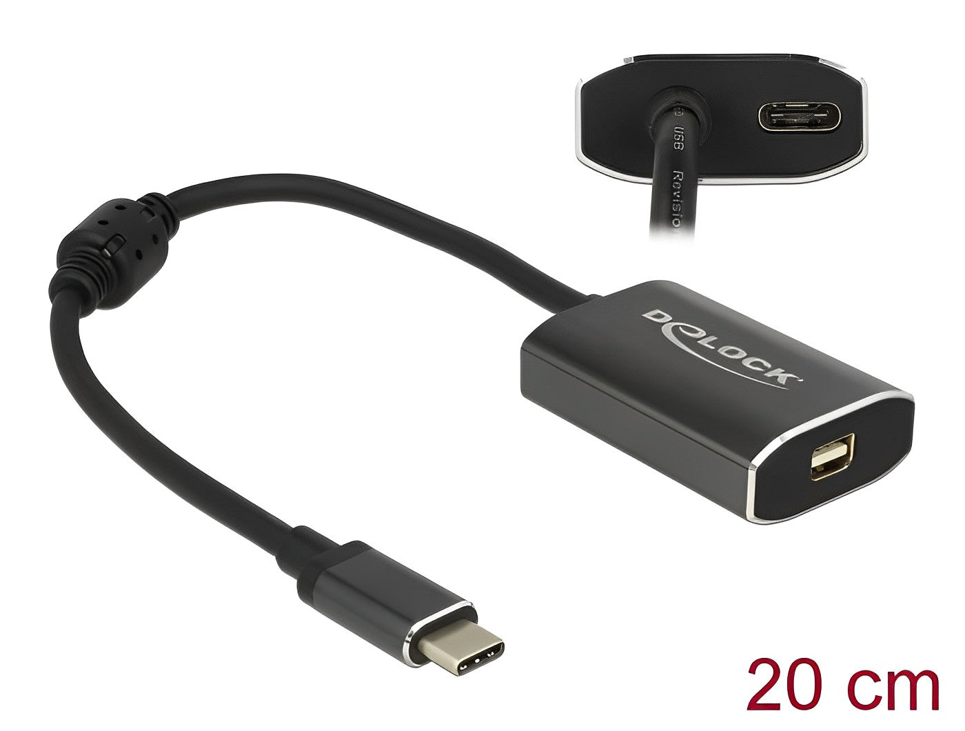 מתאם תצוגה USB-C לחיבור מסך מיני DisplayPort 4K 60 Hz תומך PD 60 W - delock.israel